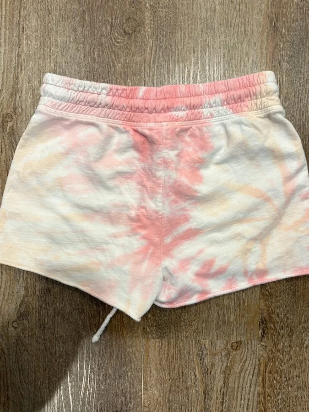 Pink Tie-Dye Fleece Long Sleeve Crop Top & Shorts Set - Co-Ord Loungewear Outfit